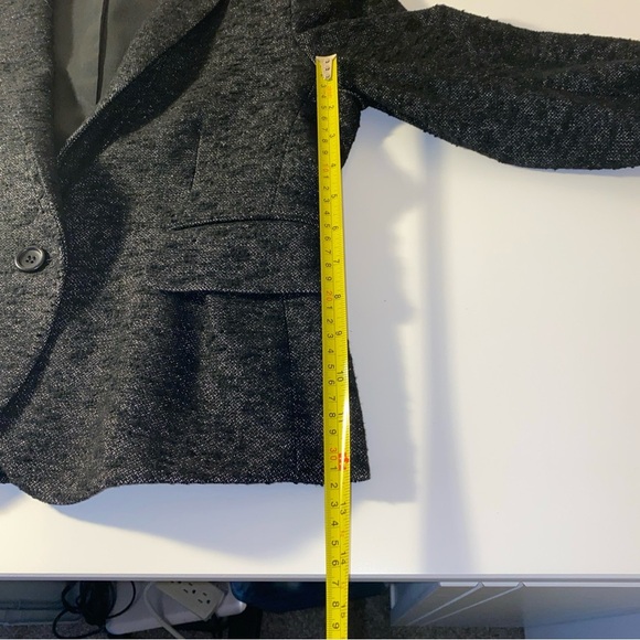 THEORY Black Wool Blend Blazer Women’s Size 4 Classic One Button Style - Picture 9 of 12